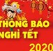 Thông báo nghỉ tết nguyên đán Canh Tý 2020 